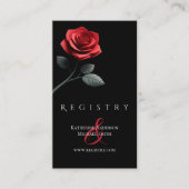 Moderne Bloemen Huwelijk Zwart-wit Visitekaartje (Voorkant)