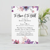 Moderne Bloemen in Waterverf om Vast te Houden Kaart (Staand voorkant)