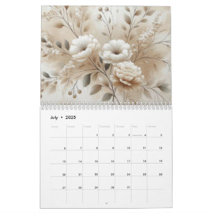 Moderne bloemen kalender