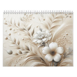Moderne bloemen kalender