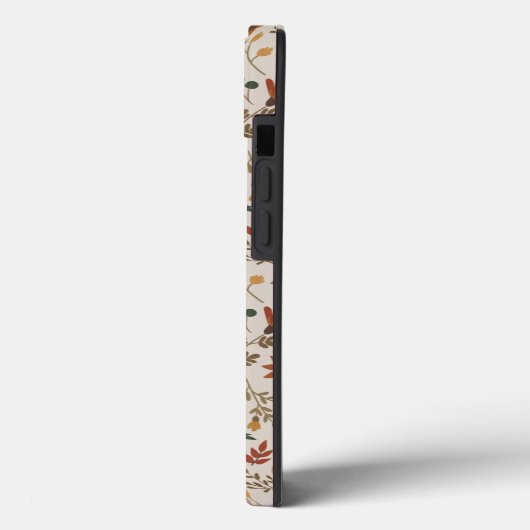 Moderne bloemen laten Gold Rust Girly afdrukken Case-Mate iPhone Case (Achterkant / Links)