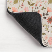 Moderne bloemen laten roze groen meisje muismat (Hoek)