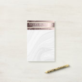 Moderne bloemen luxe Sparkle klasse Post-it® Notes (Op bureau)