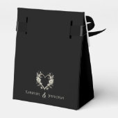 Moderne bloemen met een hart-bruiloft Bedankt Bedankdoosjes (Achterkant)