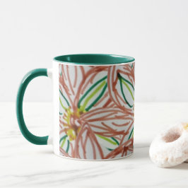 Moderne Bloemen Mok