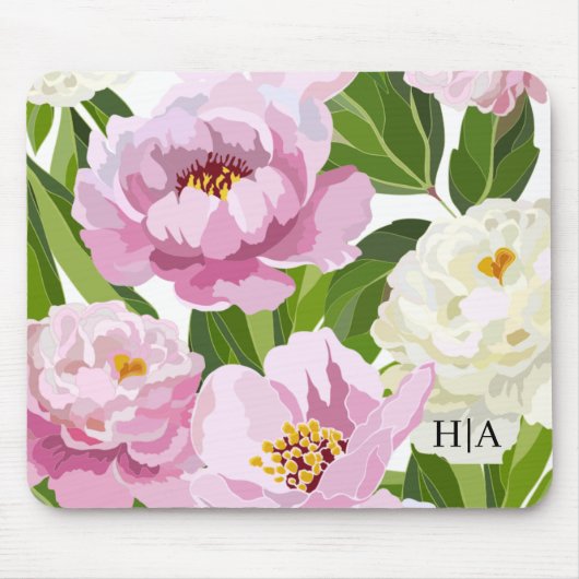 Moderne Bloemen Muismat (Voorkant)