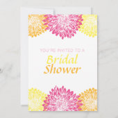 Moderne Bloemen, Mums Bruids Douche Uitnodigingen (Achterkant)