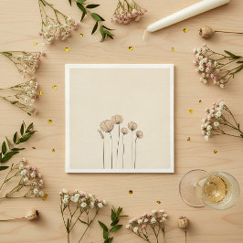 Moderne bloemen Napkins Servet