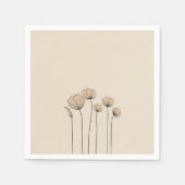 Moderne bloemen Napkins Servet (Voorkant)