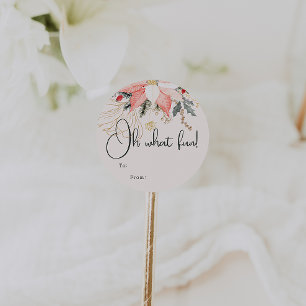 Moderne bloemen oh wat leuk om te doen van klassie ronde sticker