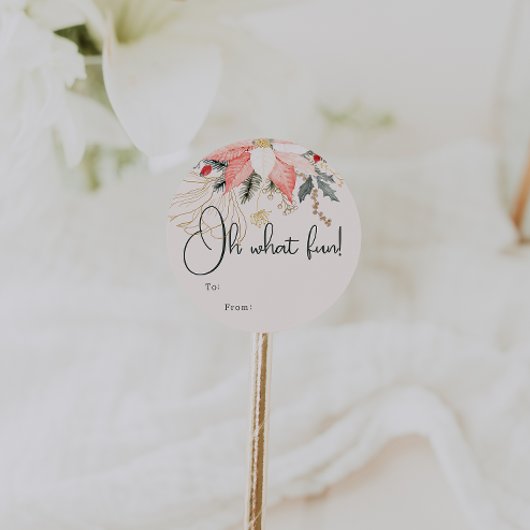 Moderne bloemen oh wat leuk om te doen van klassie ronde sticker