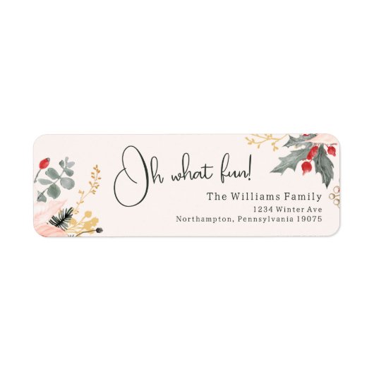 Moderne bloemen oh wat leuk! Retouretiket Etiket (Voorkant)