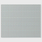 Moderne bloemen op blauw cadeaupapier (Vlak)
