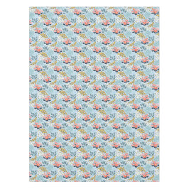 Moderne bloemen op blauw tafelkleed