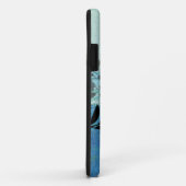 Moderne bloemen op droomblauwe achtergrond Case-Mate iPhone case (Achterkant/rechts)