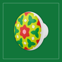 Moderne bloemen op groene en rode geometrische blo