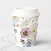 Moderne Bloemen Papieren Bekers (Achterkant)