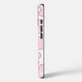 Moderne Bloemen Patroon iPhone Case | Roze estheti (Achterkant / Links)