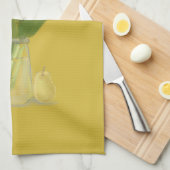  Moderne Bloemen & peer & appel Theedoek (Quarter Fold)