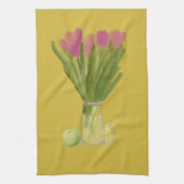  Moderne Bloemen & peer & appel Theedoek (Verticaal)