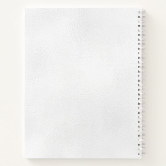 Moderne Bloemen Persoonlijk Monogram Letter G Blau Notitieboek (Achterkant)