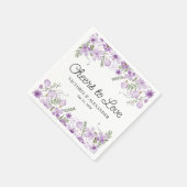 Moderne Bloemen Proost op Liefde Bruiloft Servet (Hoek)