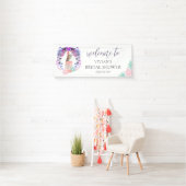 Moderne Bloemen & Prosecco Bruidsshower Welkom Spandoek (Insitu)