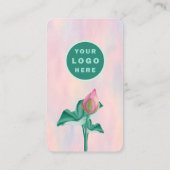 Moderne Bloemen QR-code Verbinding maken met Verti Visitekaartje (Achterkant)