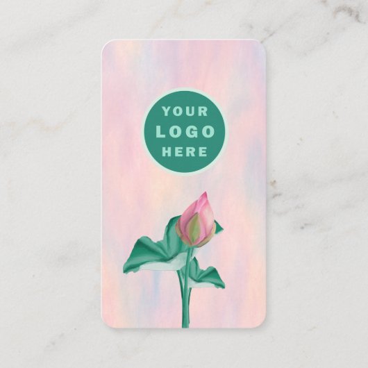 Moderne Bloemen QR-code Verbinding maken met Verti Visitekaartje (Achterkant)