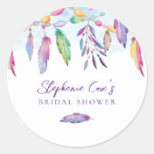 Moderne Bloemen  Ronde Sticker (Voorkant)