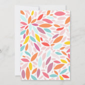 Moderne Bloemen Roze Aangepaste Naam Multicolor Ro Bedankkaart (Achterkant)