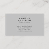 Moderne Bloemen Roze Grijze Wildflower Visitekaartje (Achterkant)