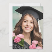 Moderne Bloemen Roze Uitnodigingen (Voorkant)