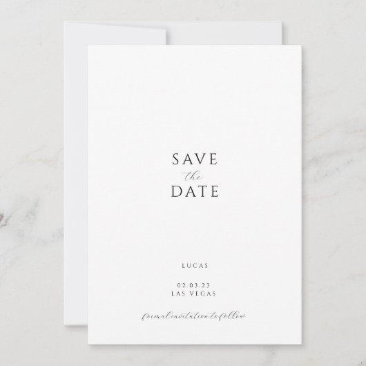 Moderne bloemen save the date uitnodiging (Voorkant)