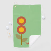Moderne  bloemen Schattige Golfhanddoek (Insitu)