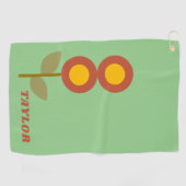 Moderne  bloemen Schattige Golfhanddoek (Horizontaal)