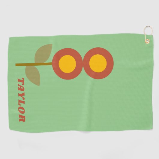 Moderne bloemen Schattige Golfhanddoek (Horizontaal)