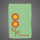 Moderne  bloemen Schattige Golfhanddoek