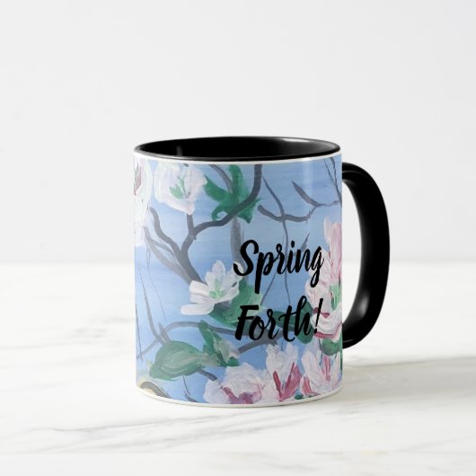 Moderne Bloemen 'Spring Forth' Art Mok (Voorkant rechts)