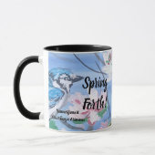 Moderne Bloemen '' Spring Vooruit'' Kunst Mok (Links)
