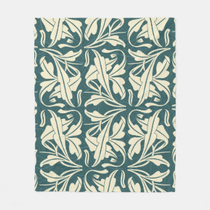 Moderne Bloemen: Stijlvol patroon ontwerp. Fleece Deken