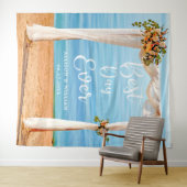 Moderne Bloemen Strand Achtergrond Foto Prop Bruil Wandkleed (In Situ (horizontaal))