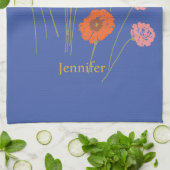 Moderne Bloemen Theedoek (Gevouwen)
