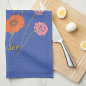 Moderne Bloemen Theedoek (Quarter Fold)