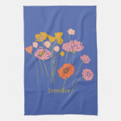 Moderne Bloemen Theedoek (Verticaal)