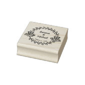 Moderne bloemen trouwdatum rubberstempel (Stempel)