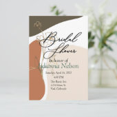 Moderne bloemen uitnodiging (Staand voorkant)