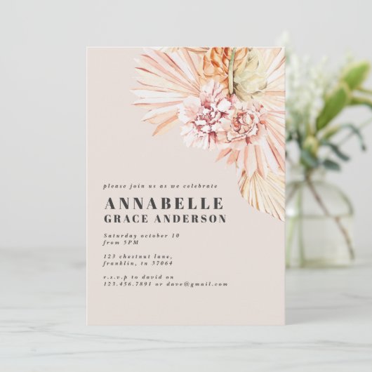 Moderne bloemen verjaardag (Staand voorkant)