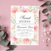 Moderne Bloemen Verjaardag Gouden Feest Sweet Sixt Kaart