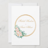 Moderne Bloemen Verlaat Nikah Islamitische Moslim  Kaart (Achterkant)